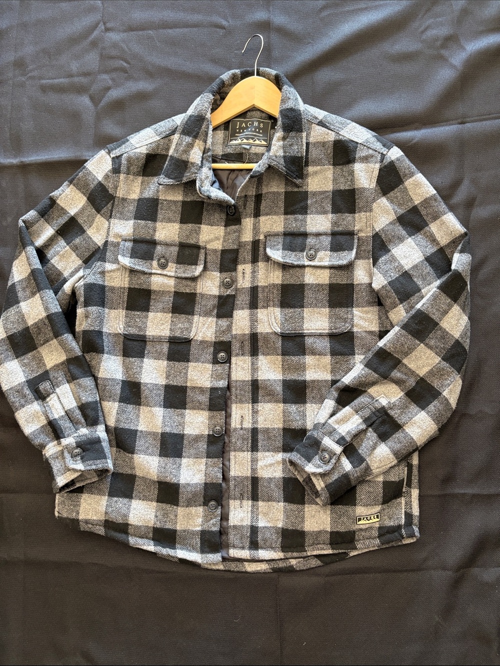 Jachs Black and Cream Plaid Jacket